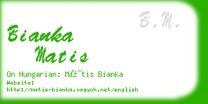 bianka matis business card